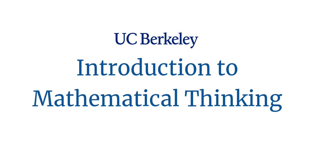 Riazi_Cafe_en's tweet photo. UC Berkeley's "Introduction to Mathematical Thinking"

Lecture videos &amp; slides: https://t.co/niKHdG0Fre https://t.co/dM1hbO9GcN