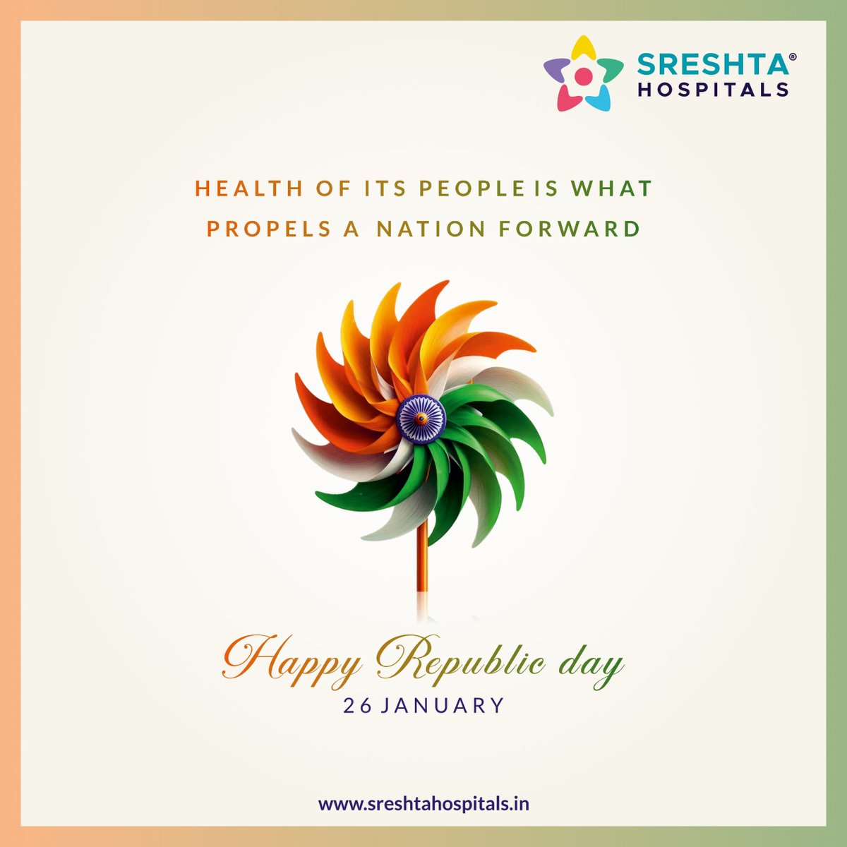sreshta_guntur's tweet photo. Celebrating the spirit of unity, freedom, and patriotism this Republic Day! At Sreshta Hospitals, we honor the sacrifices that shaped our nation and strive to uphold health and wellness for every citizen.🤝

#RepublicDay2025 #SreshtaHospitals #HealthForAll #ProudToBeIndian https://t.co/jm0r0mpJdx