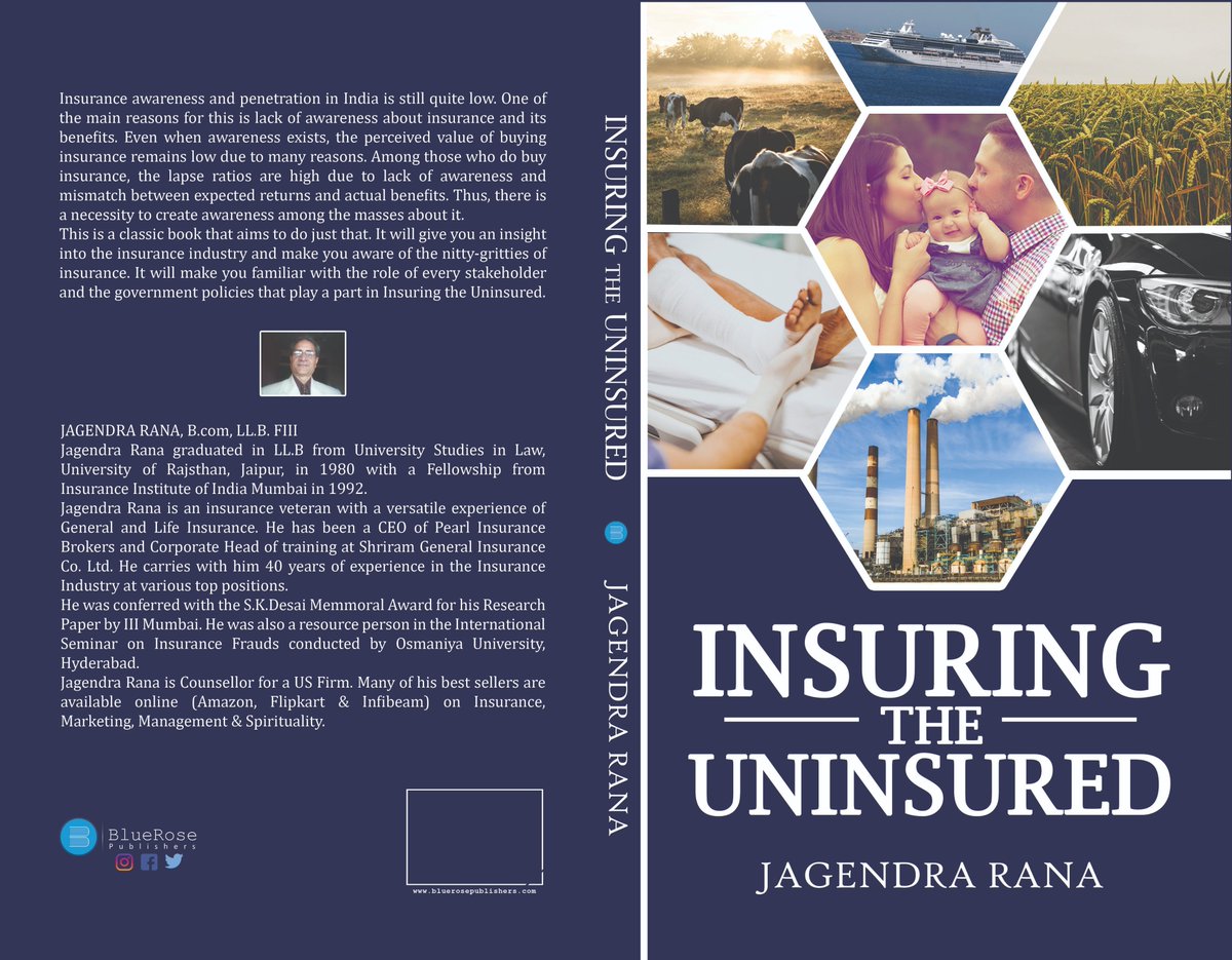 RanaJagendra's tweet image. #INSURING 
Only 44% of the 1.3 billion people in India have a health insurance. More than 56% of vehicles ply on Indian roads are uninsured. 
BLUEROSE STORE
bluerosepublishers.com/product/insuri…
AMAZON
amazon.in/dp/B07NDB6GWP?…
SHOPCLUES
shopclues.com/insuring-the-u…
FLIPKART
flipkart.com/insuring-theun…