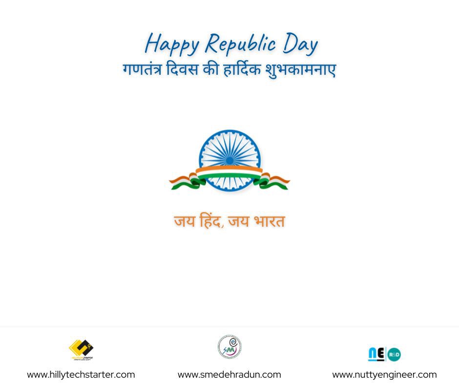 Hillytech's tweet photo. #HappyRepublicDay #happyrepublicdayindia #smedehradun https://t.co/pMJOW7K3tS