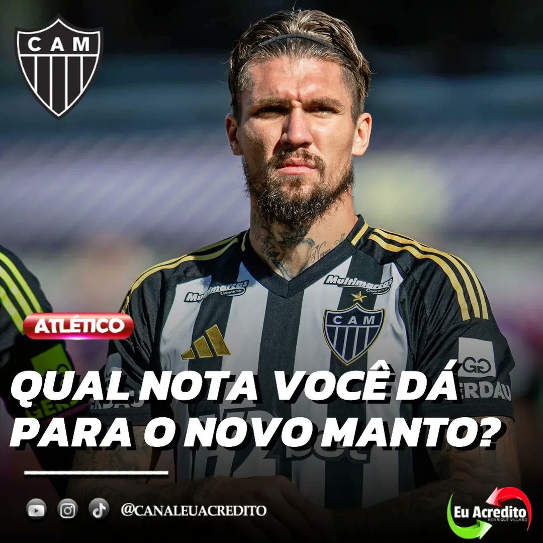 canaleuacredito's tweet photo. ⚪️⚫️ QUAL NOTA VOCÊ DÁ PARA O NOVO MANTO DO GALO 2025?

Hoje o #Atleticomg  lançou o seu novo uniforme. O lançamento aconteceu durante a partida entre #Galo e #orlandocity na #fcseries.

📸Pedro Souza, Atlético https://t.co/K5o2DxLgrB