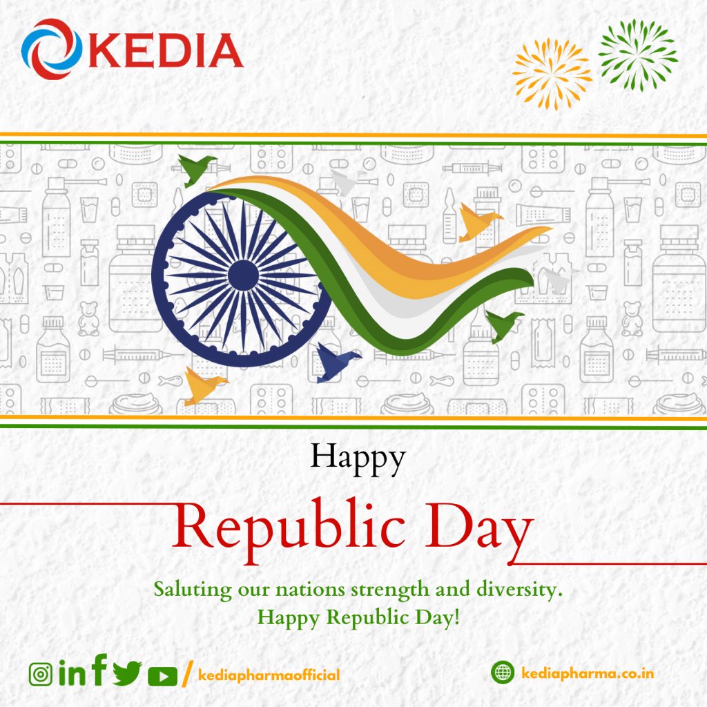 KediaPharma's tweet photo. Happy Republic Day !! 🇮🇳 https://t.co/Ztct4ibgem