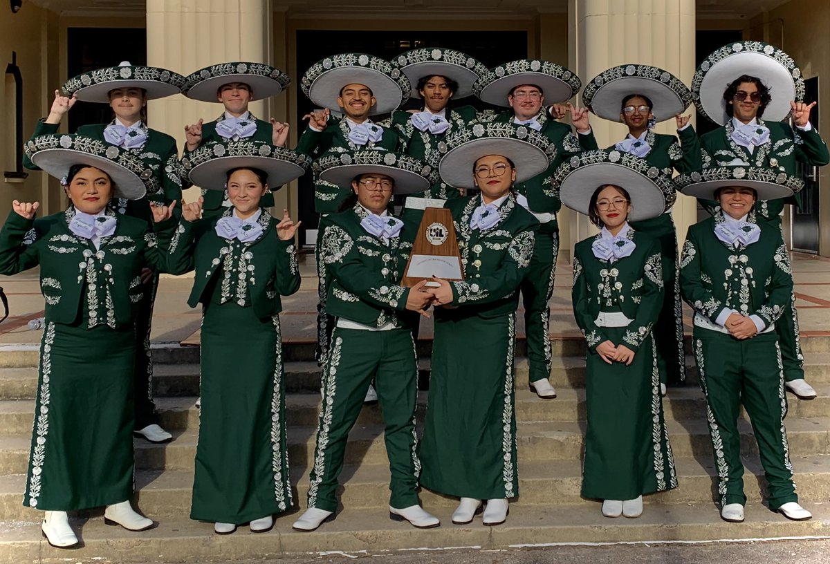 These awesome humans marked a historic first for Berkner High School and for Richardson ISD.   This group earned a 1st division rating at UIL Mariachi Contest, advancing to the Texas UIL State Mariachi Festival.

Mariachi Orgullo! Si Señor!