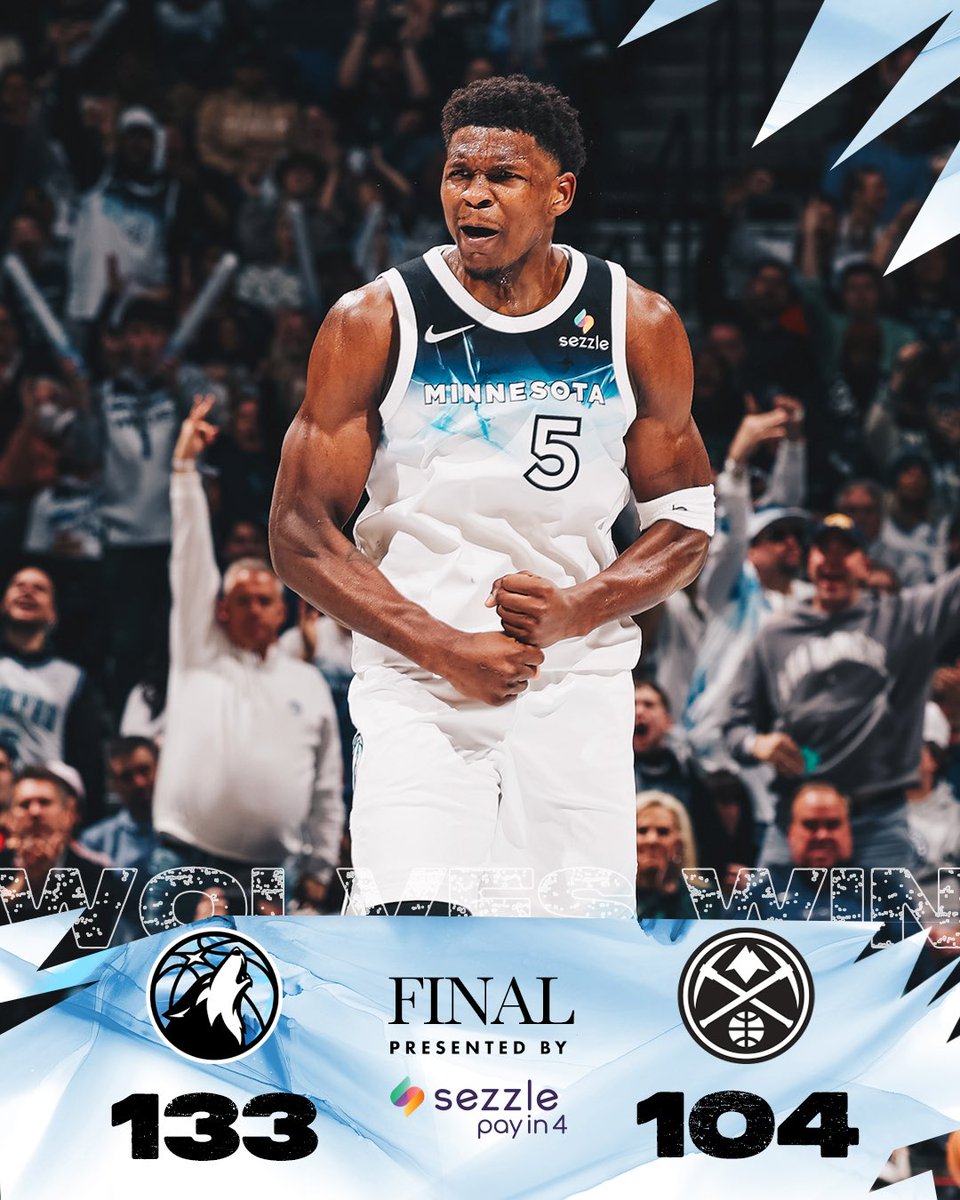 Timberwolves's tweet photo. BIG TIME DUB. https://t.co/t8AB5n6KPz