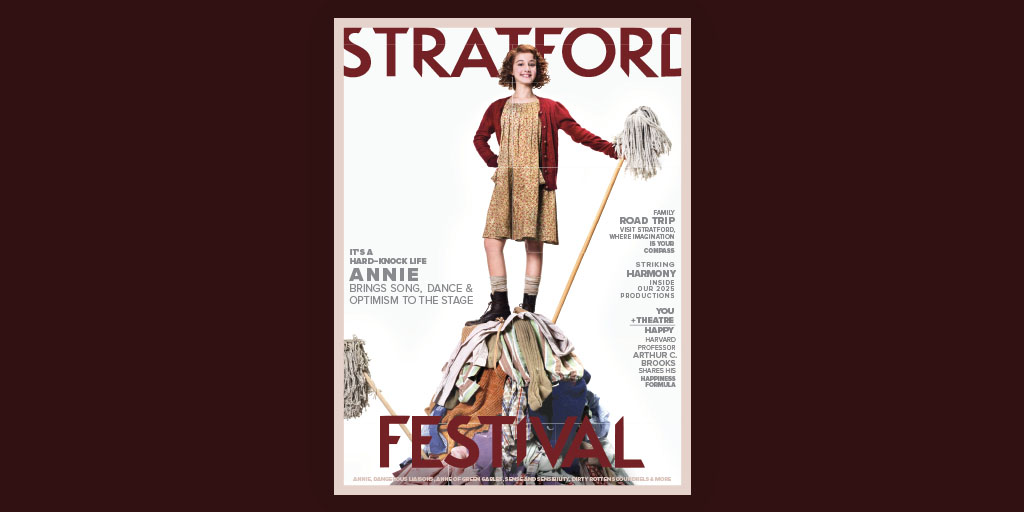 stratfest's tweet photo. But wait, there's more! 

Pause to enjoy our second of two 2025 #VisitorsGuide covers 👀

#SFAnnie #Stratfest

Harper Rae Asch, Annie.
Photography by Ted Belton https://t.co/a4C2VEh0xh