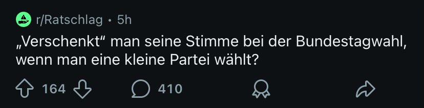 Nur wer nicht die Partei für Verjüngungsforschung wählt, verschenkt seine Stimme 🗣️