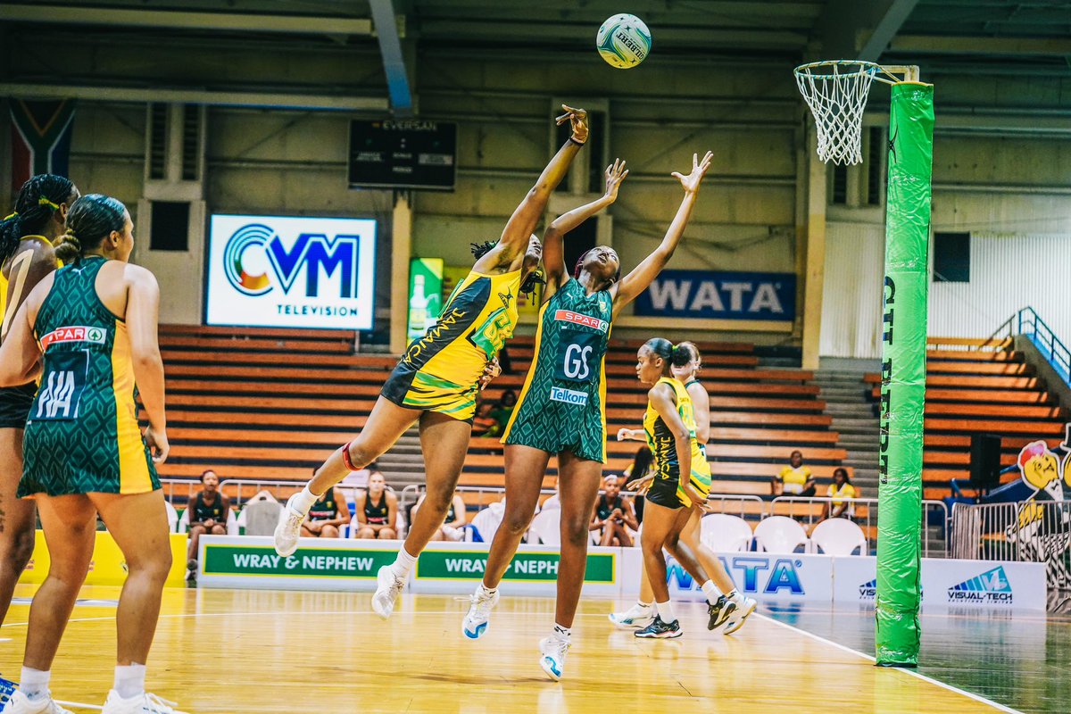 Netball Jamaica (@netballjamaica) on Twitter photo A tough battle for our U21 Sunshine Girls but we thank <a href="/Netball_SA/">Netball South Africa</a> for an amazing 3 day series !
Final score: Jamaica 33 - South Africa 47. Every game is a lesson, and weโre coming back stronger. ๐๐ค๐
#SunshineGirls #Resilience #NetballJourney #NetballJamaica A tough battle for our U21 Sunshine Girls but we thank <a href="/Netball_SA/">Netball South Africa</a> for an amazing 3 day series !
Final score: Jamaica 33 - South Africa 47. Every game is a lesson, and weโre coming back stronger. ๐๐ค๐
#SunshineGirls #Resilience #NetballJourney #NetballJamaica