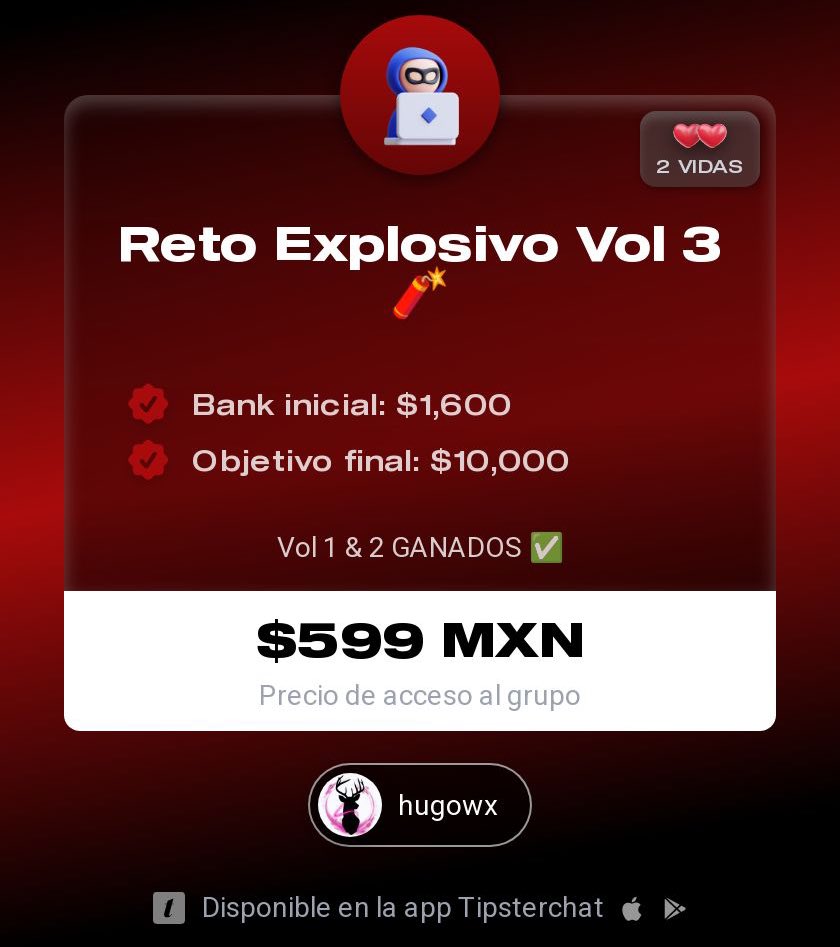 PicksTumbados's tweet photo. Van a querer el nuevo reto de HugoWx !?
Llevamos 2 ganados al hilo, está vez lo voy a hacer en un grupo privado de Telegram, para entrar necesitas dejar ❤️🔄💬 like, compartir y comentar y mandarme screen a mí telegram para darte acceso al grupo donde mandaré el reto! https://t.co/Zi5cay7PSD