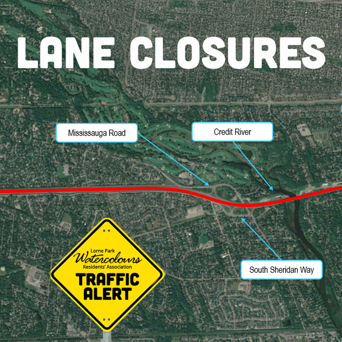 LPWRA's tweet photo. 🚗 🚦 Traffic Alert:  Nightly Two Lane Closures from January 28 to February 7, 2025.   (QEW East &amp; Westbound between Erin Mills Parkway and Hurontario Street) For details visit our website https://t.co/QGQMFvVIST
#trafficalert #laneclosures #bridgework https://t.co/68aze9Iow7