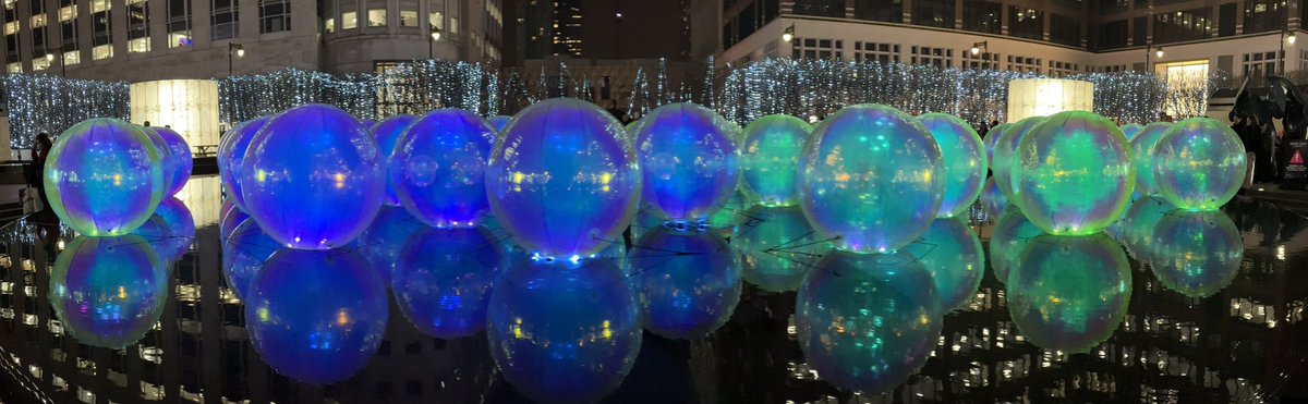 Enjoyed the lights at Canary Wharf Winter Lights festival. 
<a href="/PanoPhotos/">Panoramas 📸📱</a> 
#winter