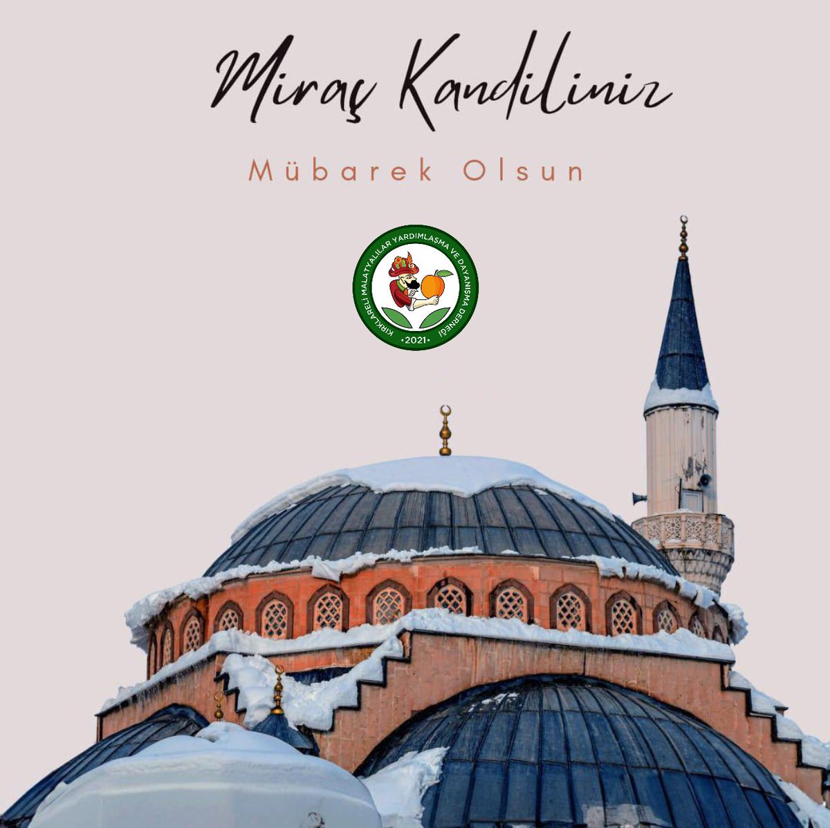 “Dediler: "Ey Kıble-i İslâmü dîn
Kutlu olsun sâna mîrâc-i güzîn”
Miraç Kandiliniz Mübarek Olsun.
#miraçkandili 🌙🌹