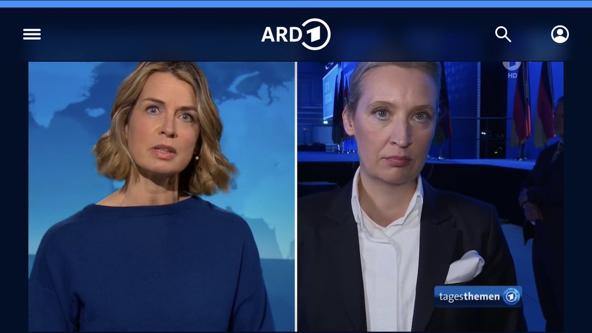 mweiss_tue's tweet photo. Die Weidel ist dermaßen ekelhaft. Purer Horror, die sich in einem öffentlichen Amt vorzustellen. Anmaßend, arrogant, ignorant und unverschämt. Hab mich sowas von fremdgeschämt für die.
Jenny Wellmer tat mir richtig leid.

Ekelhaft.  #AFDnee! #tagesthemen https://t.co/0WOQkkdEvr