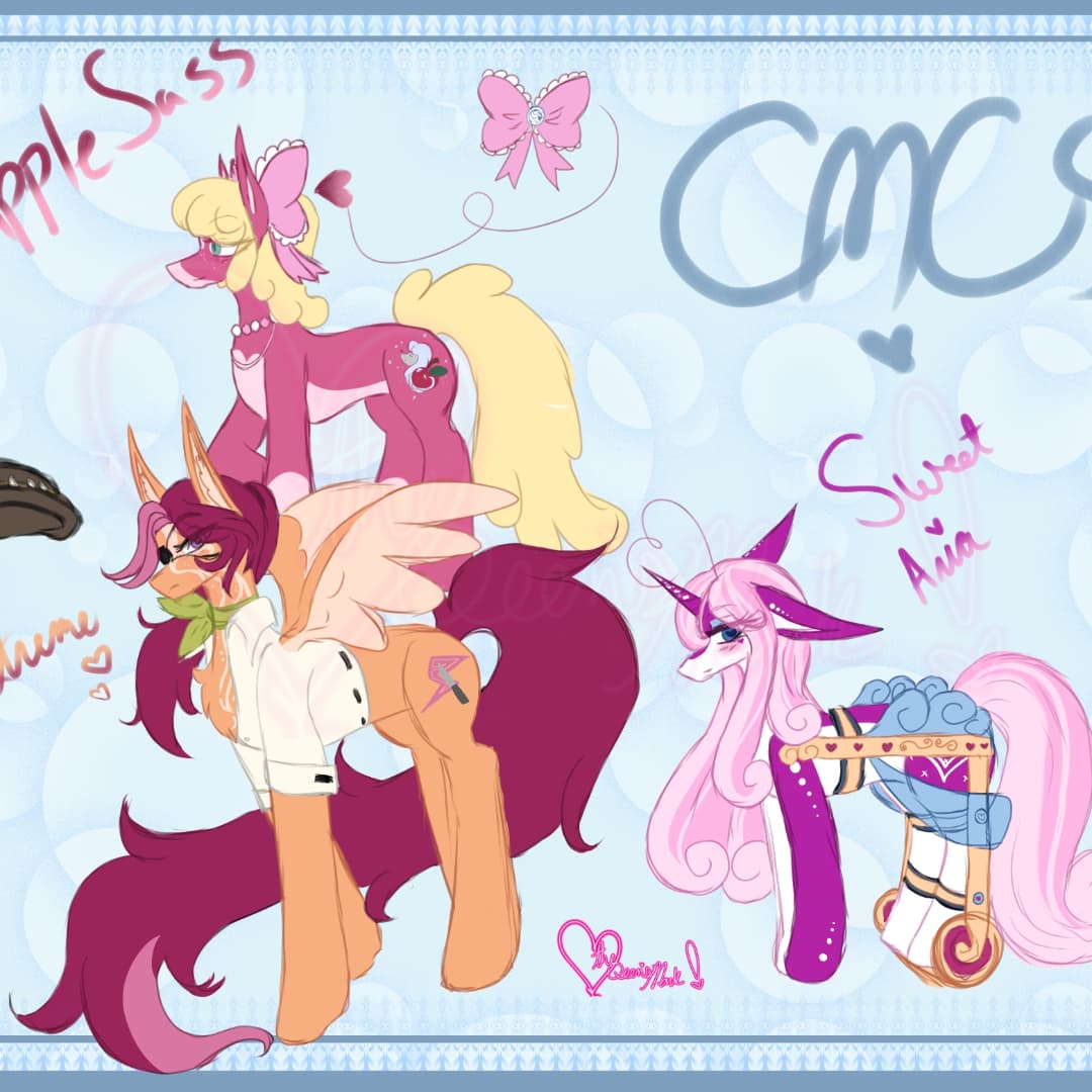 PinkLinx's tweet photo. I redesigned the CMCs lol I hope you enjoy them! 

#furryartist #MLP #mlpoc https://t.co/SEQUqd5TIR