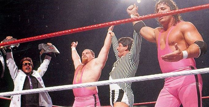 Jan 26, 1987: The Hart Foundation won their 1st WWF Tag Team titles defeating the British Bulldogs with the help of referee Danny Davis. #80s Didn't air on TV until February 7th.