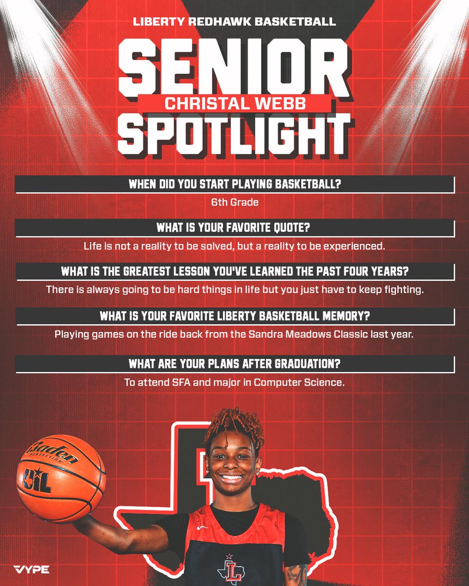 redhawk_bbclub's tweet image. Senior Spotlight 🔦 Christal Webb