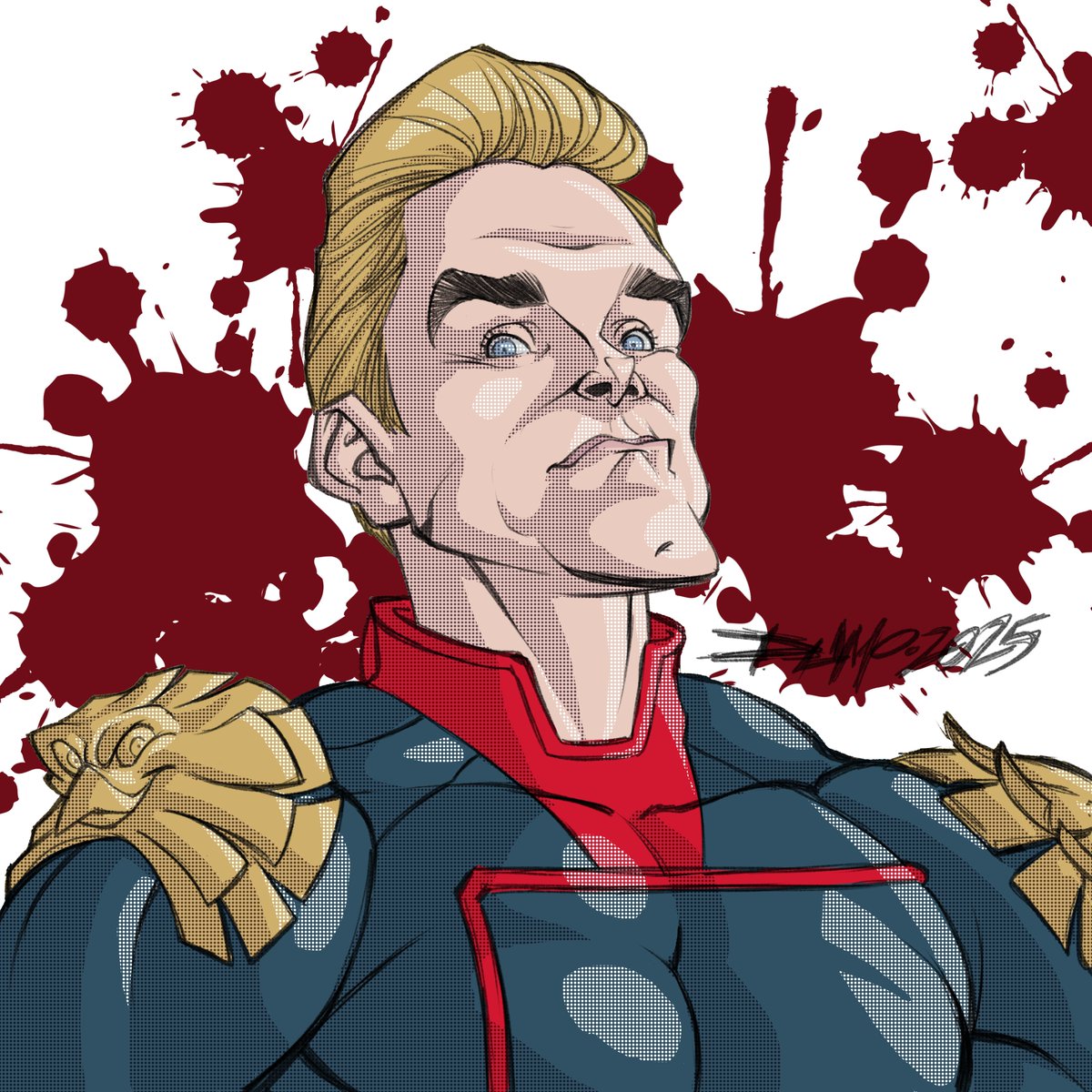 robdumo's tweet photo. Day 25 of @caricatureresolution Antony Starr as #homelander from The Boys 

#caricatureresolution2025 @iscacaricatures #art #artist #illustration #caricature #digitalart #draw #drawing #sketch #theboys #caricatureresolution #crantonystarr #antonystarr @theboystv @dynamitecomics https://t.co/wXM3t4ciOx
