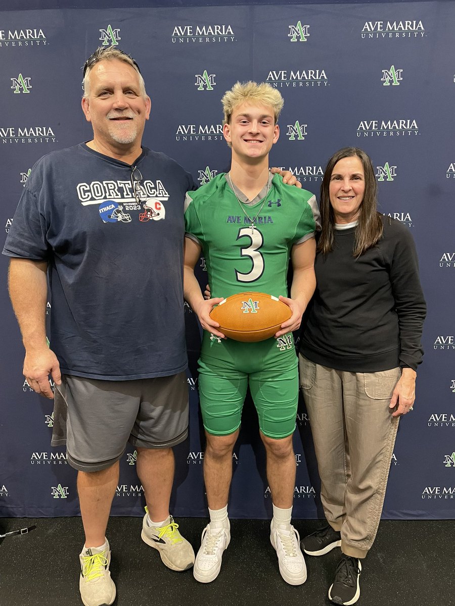 mitchellsoltau's tweet photo. Excited to receive an offer from Ave Maria University @GyreneFootball! Thanks for having me and my family down for an official visit, and thank you to all the coaches, had a really good time! https://t.co/mgdLD0exG3