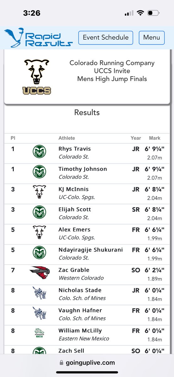KPDfactory's tweet photo. 🚨 Results Alert🚨 Here at KPD we don’t just do Hoops, we also do Hops. How about Our guy @travis_rhys setting a new PR today at the UCCS Invite!! I know plenty of 6’9 guys, but I only know one guy that can jump over them. Poudre could have used him last night at Fossil #HTTR https://t.co/L0kyMpXl6m