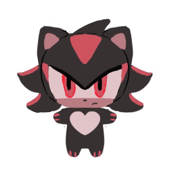 froufrowow's tweet image. Sketch vs final😭Tried making a shadow plush and hes a bit ugly but I love him🎊🎊