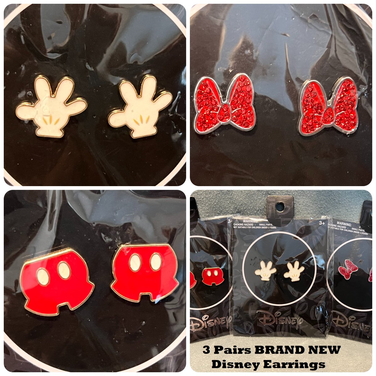 TeriE's tweet photo. BRAND NEW #MickeyMouse #MinnieMouse Disney Earrings NEW LOT Of 3 ~ #GloveHands ~ Glitter Bow ~ Mickey Pants
#disneyjewelry #disneyfashion #disneystyle #disneyearrings #disneygifts #MickeyJewelry #Mickeyfashion #MickeyStyle #MinnieBows #MickeyPants
https://t.co/5ayN3kJwQc https://t.co/S80Q4fconE