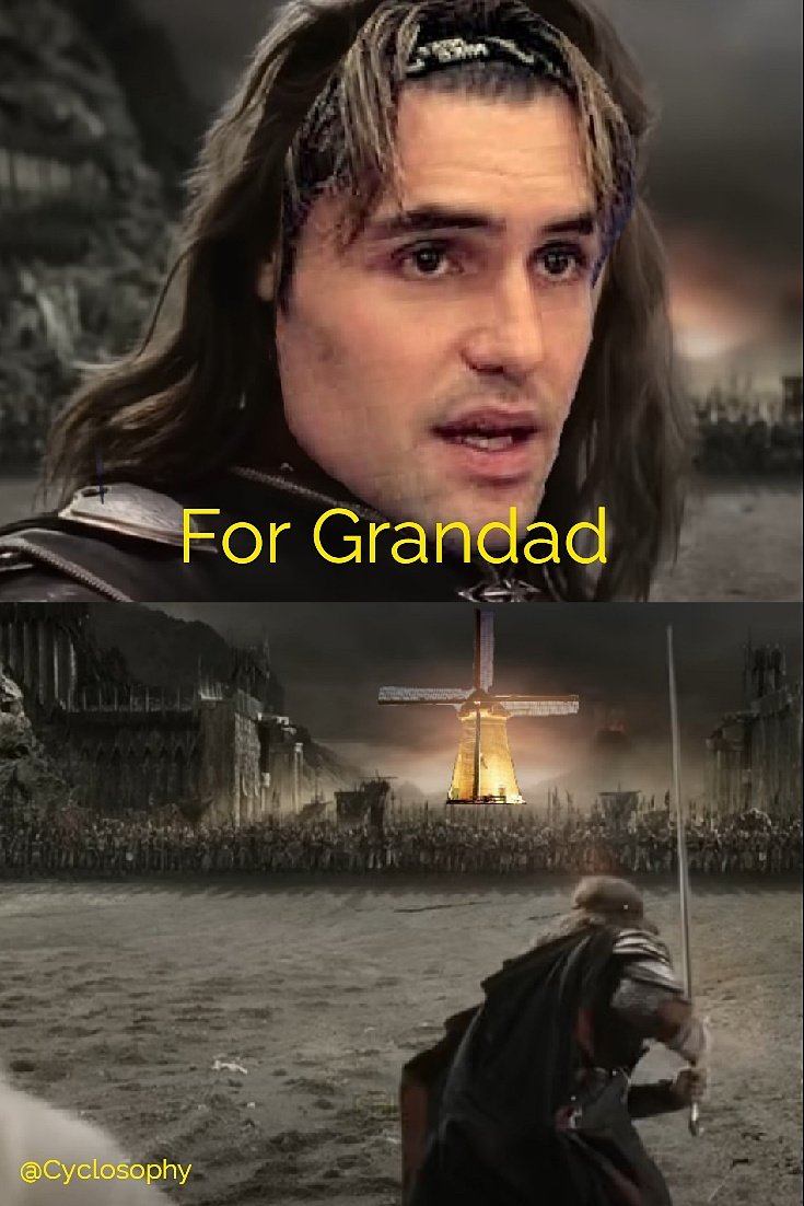 cyclosophy's tweet photo. I combined two of my favourite things. #LOTR #tedlasso #forfrodo #forgrandad #jamietartt https://t.co/HYX24SFUNe