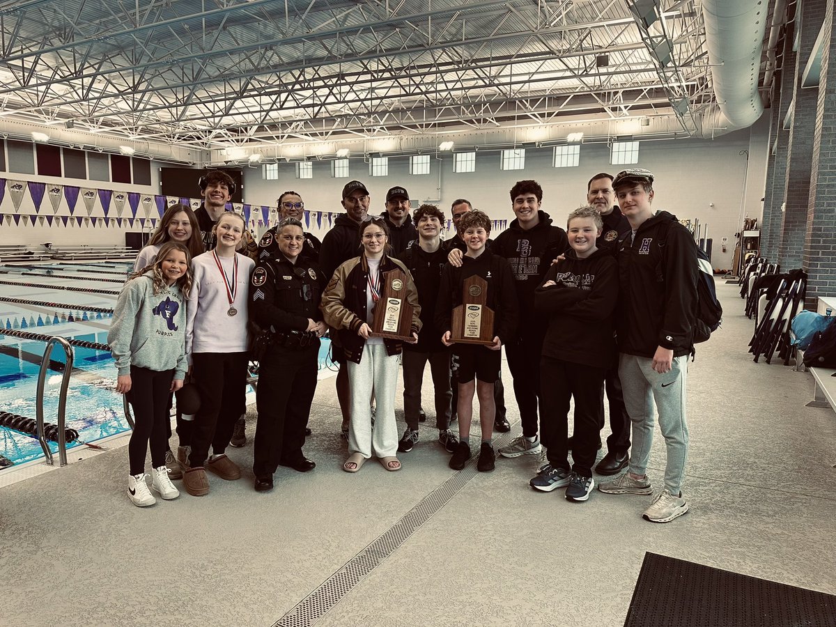 BGKYPolice's tweet photo. Congratulations to Bowling Green High School Swimming and Diving on winning their twentieth consecutive Regional Championship today!
We were honored to help escort them back to the school.
#gopurples #bgky #20straight #moretrophies #community https://t.co/4ftZ6nnzpx