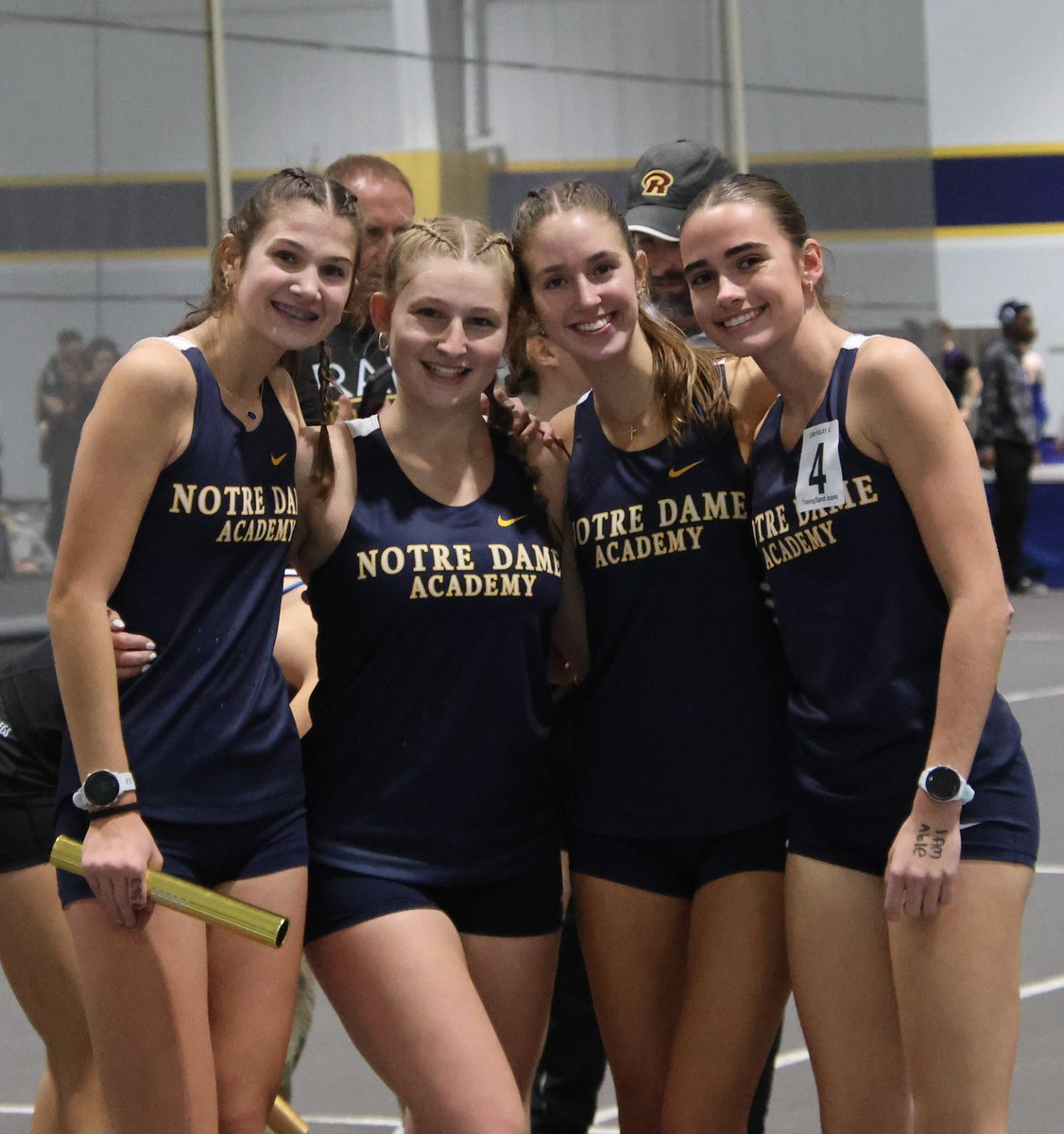 Our Track and Field team got their Indoor season started at Mount St. Joe's University on Friday with some outstanding performances. Congrats to our 4x800 meter relay, Cam Kirtley in the 800 meter, and Maggie Durrett in the 3200 meter for breaking our Indoor school records!