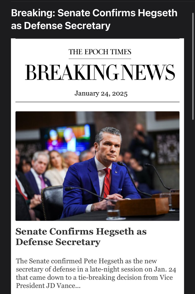 sostalksmoney's tweet photo. Congratulations to Americaโs New Defense Secretary @PeteHegseth ๐ซก ๐บ๐ธ
Keep America STRONG & SAFE! ๐ช๐ช๐ช
#peacethroughstrength
G-d Bless America!!! ๐บ๐ธ๐บ๐ธ๐บ๐ธ๐บ๐ธ๐บ๐ธ๐บ๐ธ๐บ๐ธ๐บ๐ธ๐บ๐ธ
#SaveThatMoney ๐ฐ๐ https://t.co/s0AlBfagvN