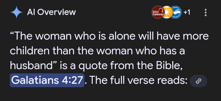 IsaacMulambia's tweet photo. Galatians 4:27

“The woman who is alone will have more children than the woman who has a husband” https://t.co/RvEOW1Mrxw