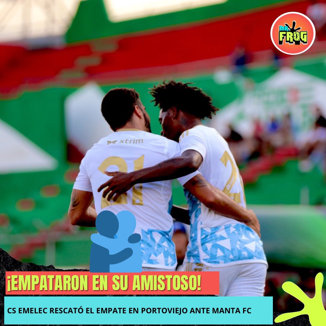 frogsportsec's tweet photo. 🥳 ¡INICIARON CON EMPATE LA ERA CÉLICO! 🤝

🤩 Emelec empató  2-2 ante Manta gracias a los goles de Jackson Rodríguez y Alexander González ⚽️

😇 Los azules lograron anotar sus primeros goles en el 2025 y cortar una mala racha de 3 derrotas consecutivas 🔥

#MrFrogEc #CSE https://t.co/DpYJGJwY0N