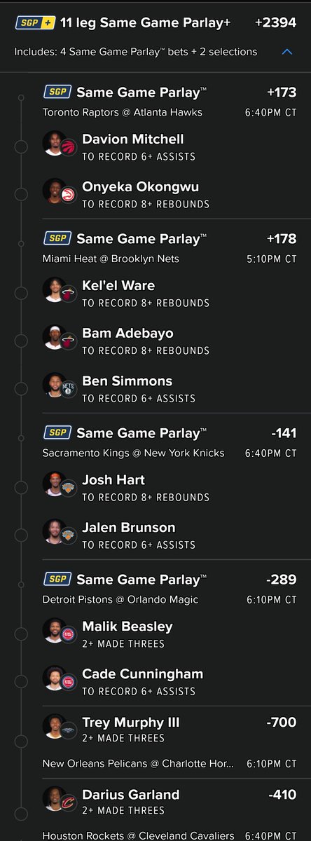 juju3617's tweet photo. The only NBA parlay that matters tonight.... https://t.co/hN9ZGh1oG6