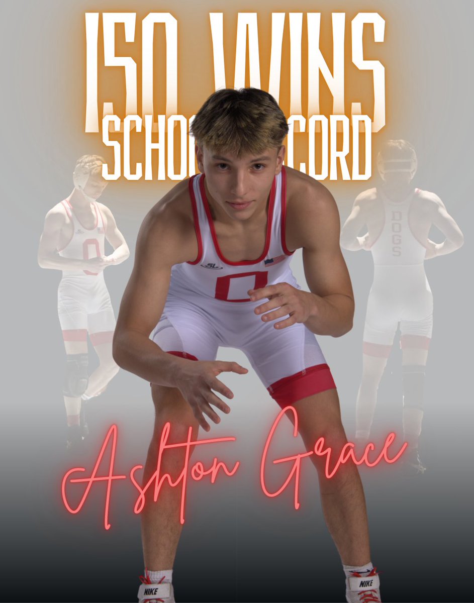 Congratulations Ashton Grace! 150 Career wins and a new school record set today at the Brad Smith Duals in Iowa City! 

#godogs #setthestandard #bethebest