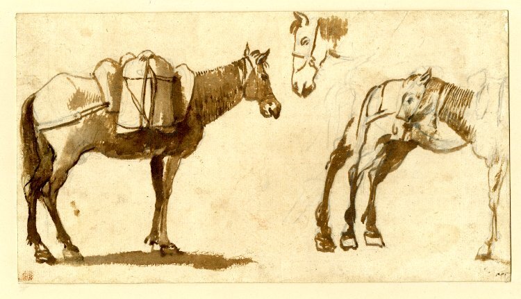 Drawing of mules, including one full length wikiart.org/en/claude-lorr…