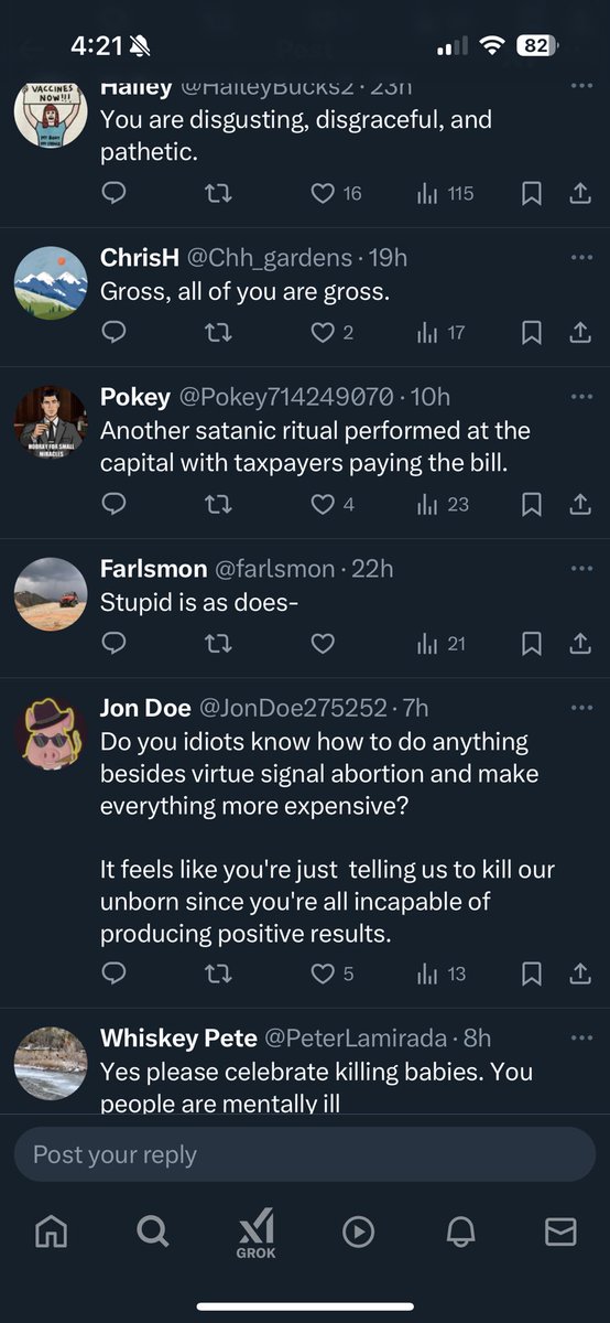 MaxwellBrooks's tweet photo. When your tone deaf liberal celebration of abortion misses the mark with Colorado voters. #coleg https://t.co/VXPzoUN6nR