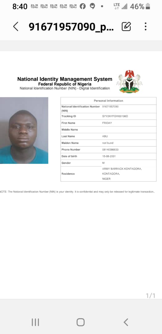 MSF_Olawale's tweet photo. @HQNigerianArmy  today the 25th of January, 2025. This man and 2 of his colleagues making 3 of them came to my shop and kidnap me, took me round Lagos wth a private Toyota matrix blue color car, beat me till I transferred the sum of #300,000 ( three hundred thousand naira to them https://t.co/Uc1t9RUYSL