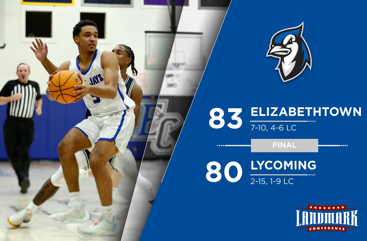 Etown Athletics (@etownbluejays) on Twitter photo MBB| <a href="/BlueJaysMBB/">E-town Basketball</a> holds off Lycoming to win, 83-80 on the road! Finarelli led the team with 22 pts as he went 8 of 15 from the floor. Russo totaled 20 pts. Finney, Ziegler, and Stanton all added 8 pts. each!
RECAP: tinyurl.com/4tyrxdry
#D3hoops #FlyWithUs #LandmarkMBB MBB| <a href="/BlueJaysMBB/">E-town Basketball</a> holds off Lycoming to win, 83-80 on the road! Finarelli led the team with 22 pts as he went 8 of 15 from the floor. Russo totaled 20 pts. Finney, Ziegler, and Stanton all added 8 pts. each!
RECAP: tinyurl.com/4tyrxdry
#D3hoops #FlyWithUs #LandmarkMBB
