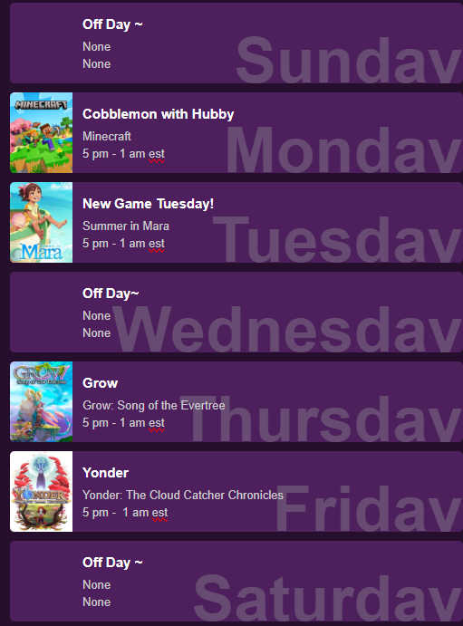 AngelLyrics1's tweet photo. The Schedule for 1/26/25 to 2/1/25 I am gonna start new game Tuesday till Feb when I play dating sims from my Library. 
#twitchstreamer #twitchschedule #streamschedule https://t.co/BEGv98LUe4