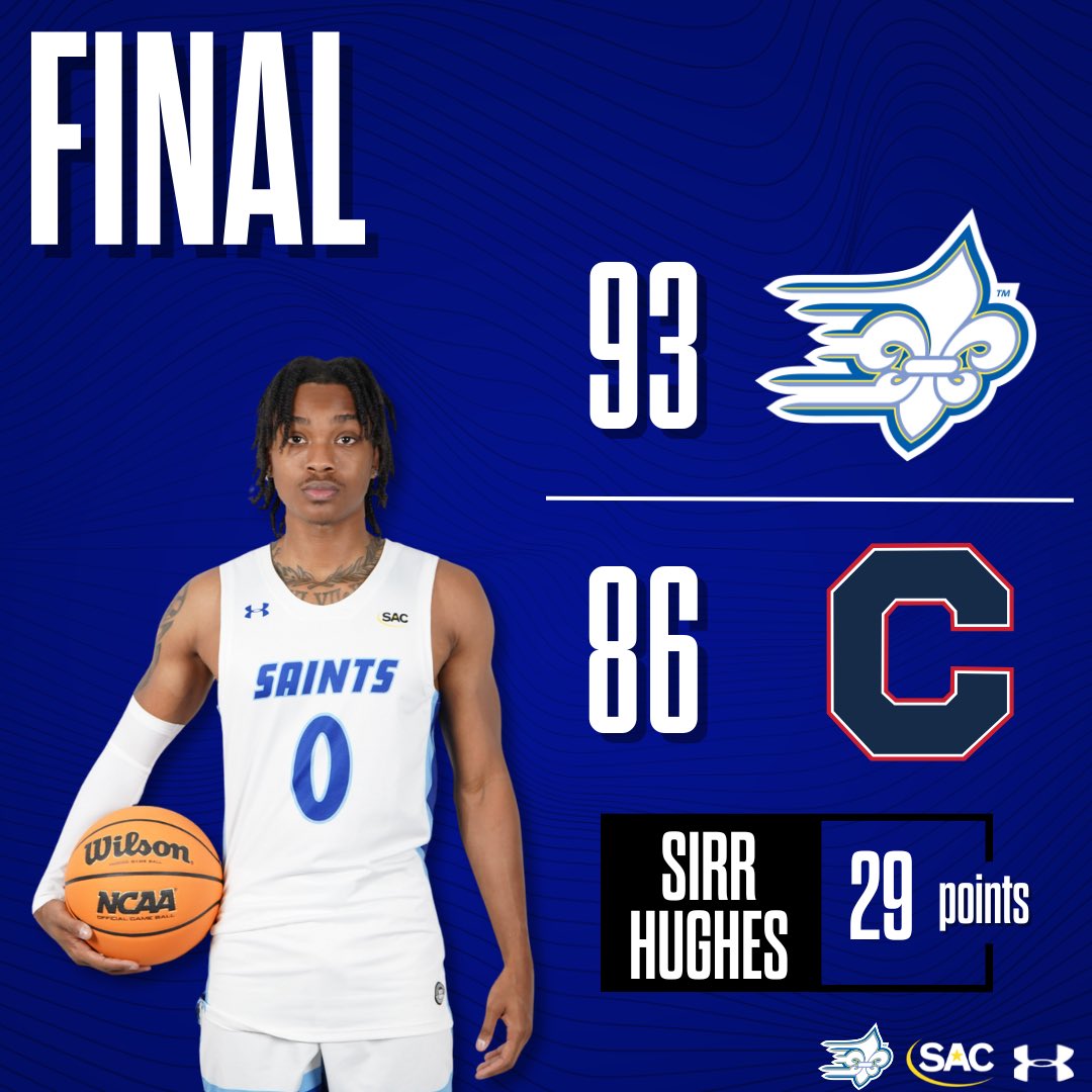🚨 FINAL SCORE 🚨

Big night for the Saints as Sirr Hughes matched a career-high and Greg McKay surpassed the 1,000 point mark. Back in the win column!