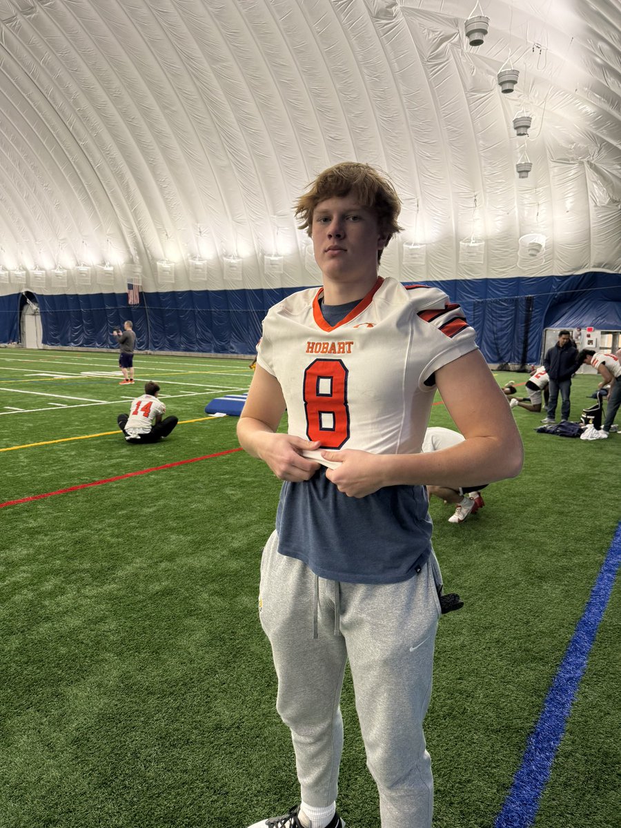 WMais06's tweet photo. I had a great visit @HobartFootball this past week. Thank you to @Coach_DeWall  and @KJMcDonough for having me out and giving me the opportunity to play at the next level! https://t.co/P74ZHyPtpA