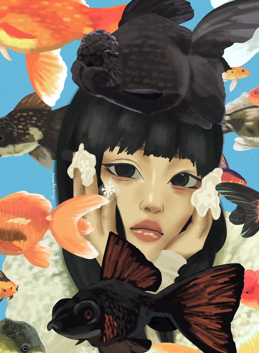 chaemymuse's tweet photo. Yves has the best aesthetic ever 🍎🐠

#YVES #KPOP #fanart #procreate #LOONA https://t.co/DIkYJlQOnn