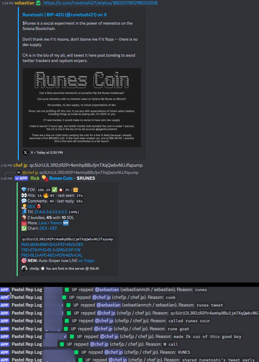 PastelAlpha's tweet photo. Pastel members chef jp and sebastian found today's cook EARLY

$RUNES 100k to 25m!! (250x) https://t.co/AmW8kYtgTX