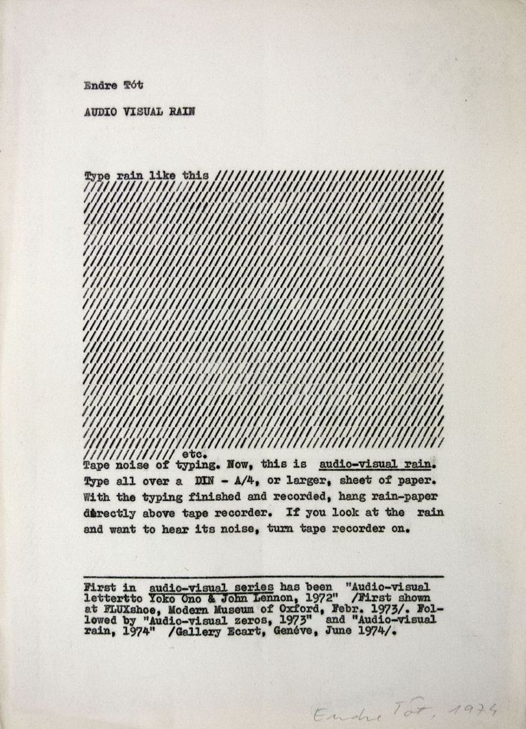 Endre Tot born in Sümeg, Hungary, 1937. Participated in the Fluxus movement and is well known for his Mail art projects.