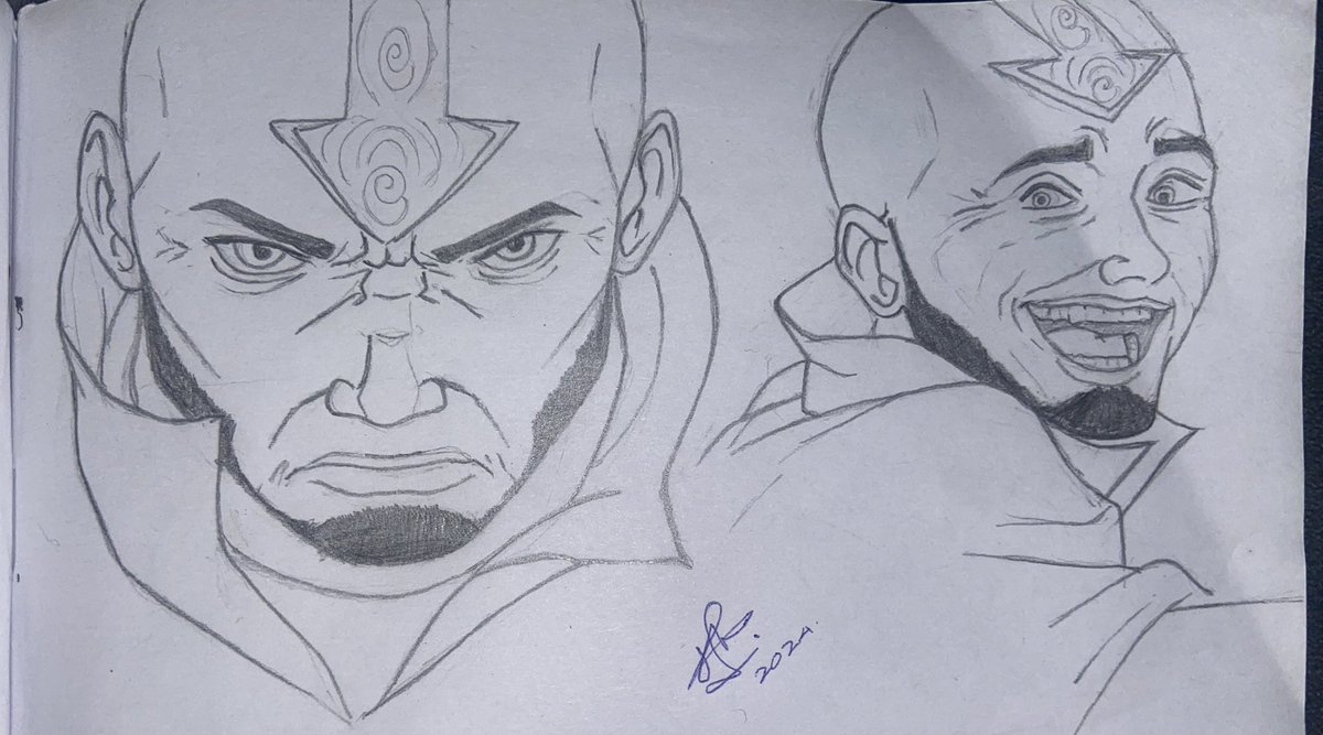 arkoveli's tweet photo. I’m back on this account so I can start posting my art here as well. Here’s Aang 
#aang #atla #pencilart https://t.co/LAhvfsXzjp