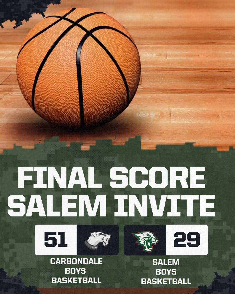 Congratulations Terrier Boys Basketball on winning the consolation bracket at the Salem Invitational today!  The Terriers defeated the home squad 51-29.  Jaxon Marlow-Evans led scores with 22 points!  <a href="/cchs165/">Carbondale H.S.</a>