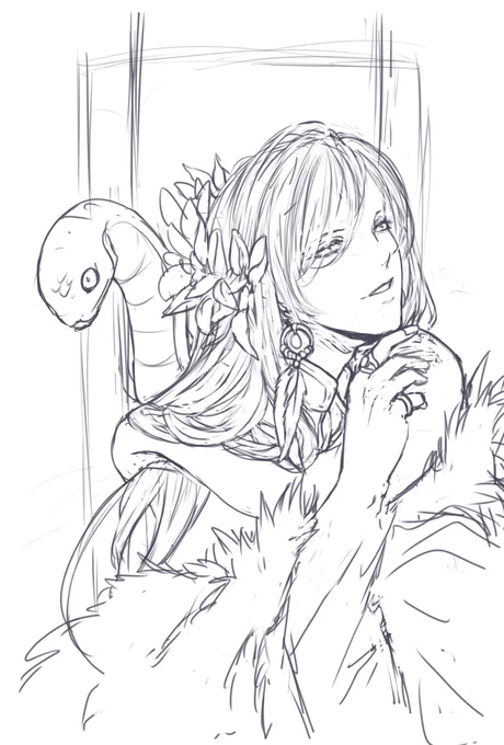 本当は木蘭で新年絵にするはずだったけど
没になった...🙇🏻 