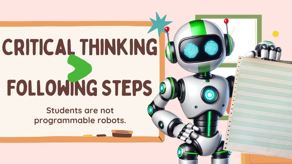 alicekeeler's tweet photo. How much figure it out is there? If students are following steps it is low critical thinking and possibly something that can be automated or done through Generative AI. How do we help students to analyze and revise?
#ABCIGNITE https://t.co/xw8GAikTuf
