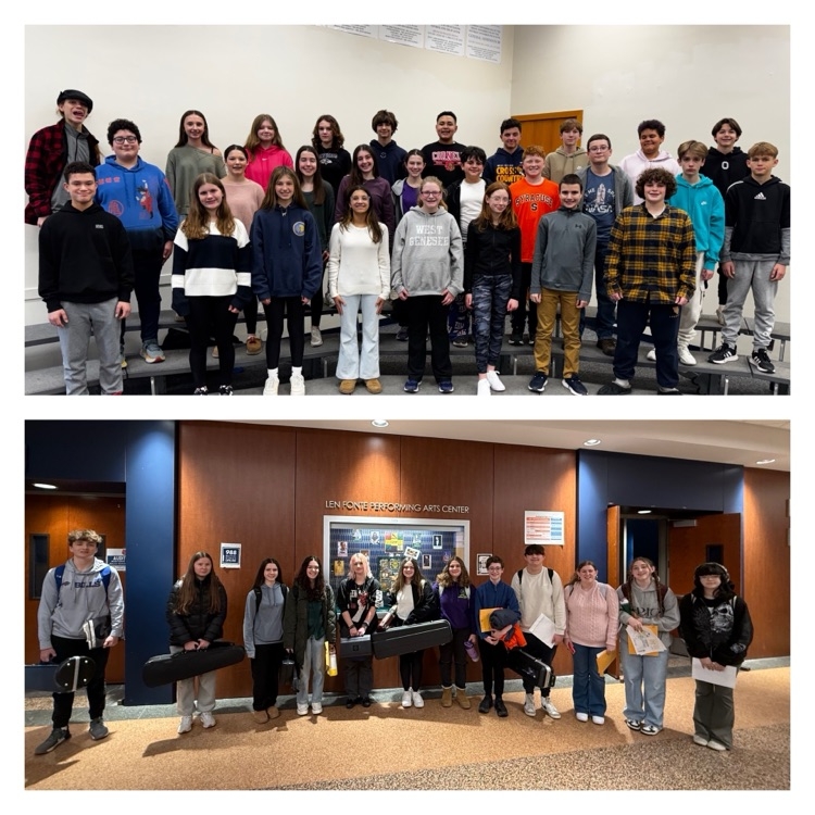 Congratulations to our 7-9th graders that participated in the Junior High All County Festival this weekend!! So much hard work and great performances!! 🎶💙💛
<a href="/WestGeneseeCSD/">West Genesee Schools</a>