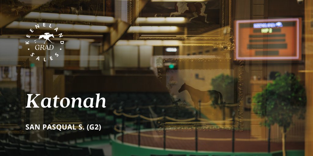 keenelandsales's tweet photo. Two-time #KeeGrad KATONAH victorious in the San Pasqual S. (G2) @santaanitapark! Congratulations to all connected:
B: Haymarket Farm LLC
C: @vinerysales
O: R3 Racing LLC
T: @DougONeill1 https://t.co/fWijl3qvd2