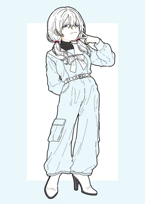セーラー服ツナギそんな服無いよな...(検索)あるんかーい!となって描きたくなりました 