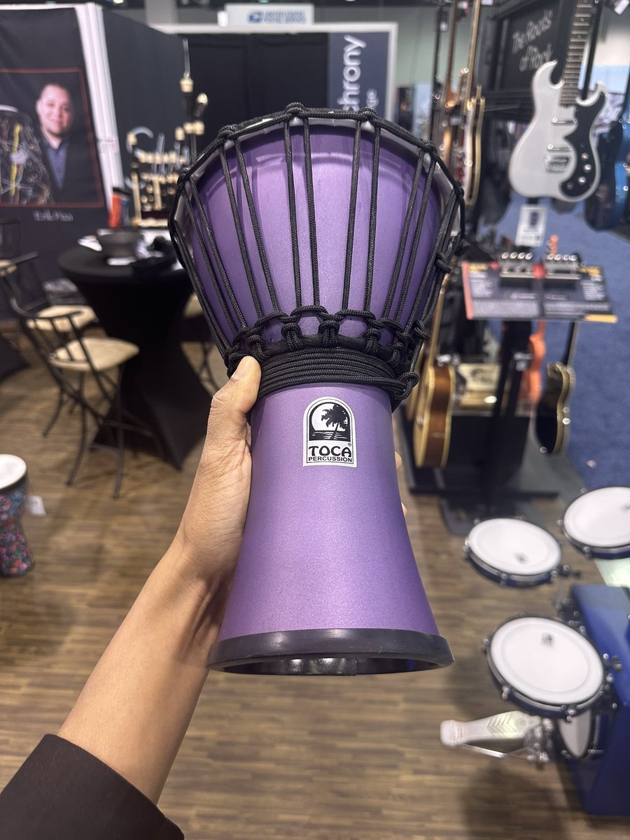 tocaperc's tweet photo. It’s a parade of Toca Freestyle Colorsound at @thenammshow 

#tocapercussion #thenammshow #namm2025 #colorsound #freestyle #tocadjembe #somosfamilia #justplay https://t.co/EC8kOcOjqc